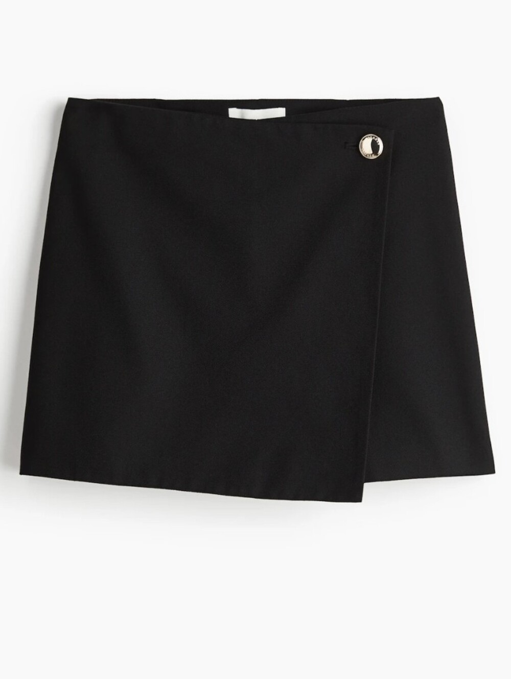 Black Wrap Mini Skort - Medium